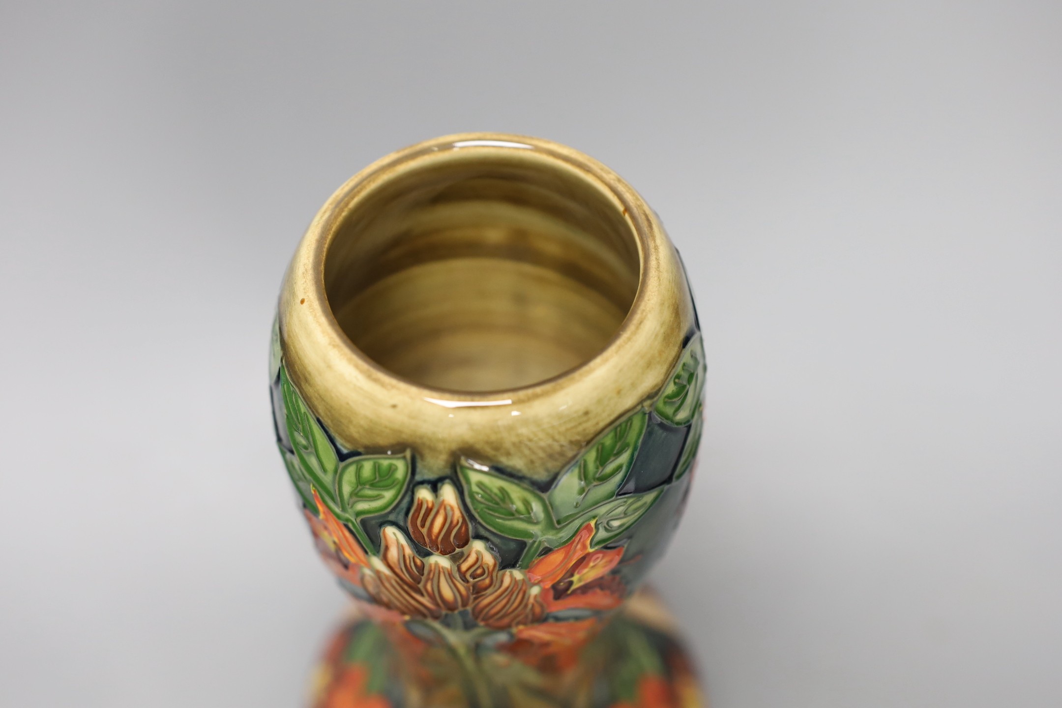A Moorcroft floral vase (factory second), 28cm tall